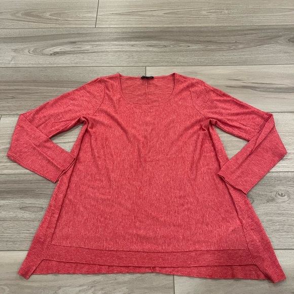 Eileen Fisher Tencel Alpaca Pullover Merino Wool S Tunic Top Sweater Lagenlook - Picture 1 of 6